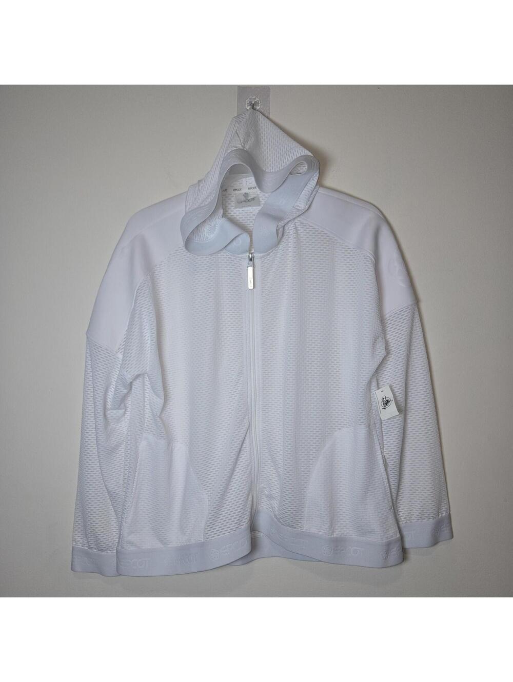 NWT 2021 Disney Parks Epcot Spaceship Earth White Adult Track Jacket M READ